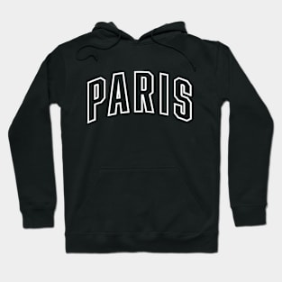 Paris White Outline Hoodie